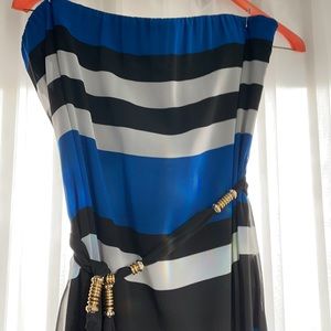 Long Spring strapless dress